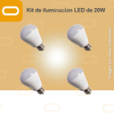 Kit 20W DC 4 Bombillas
