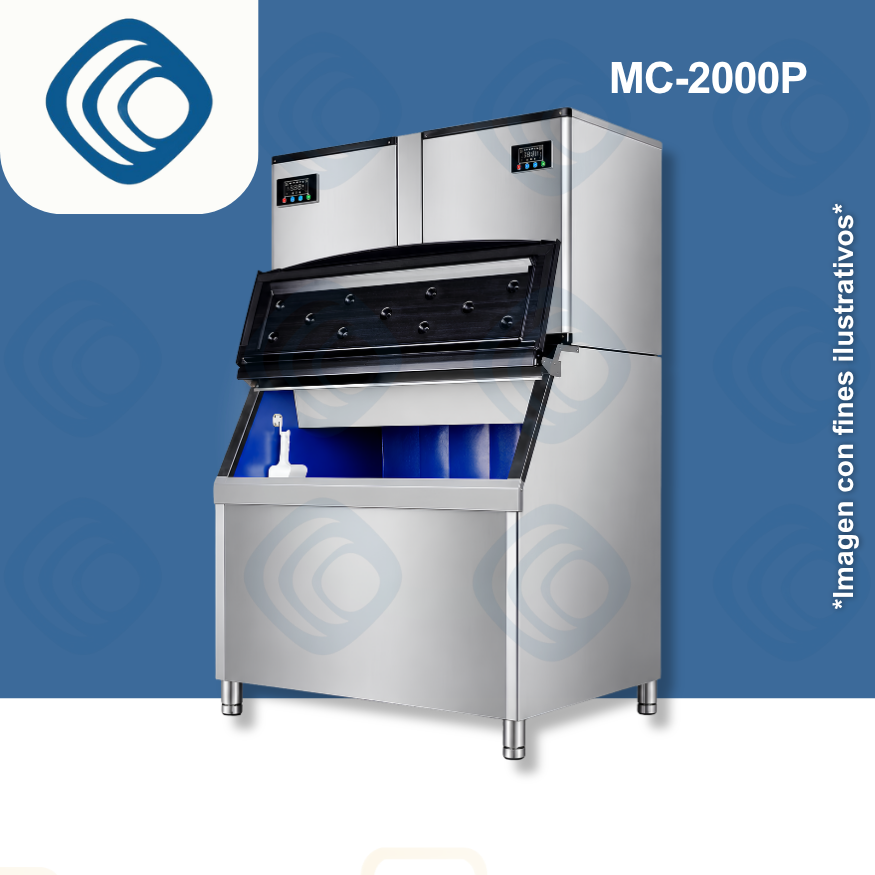 Máquina de hacer hielo Comercial - MC2000P - (635 a 1270 Lbs/24 hrs)