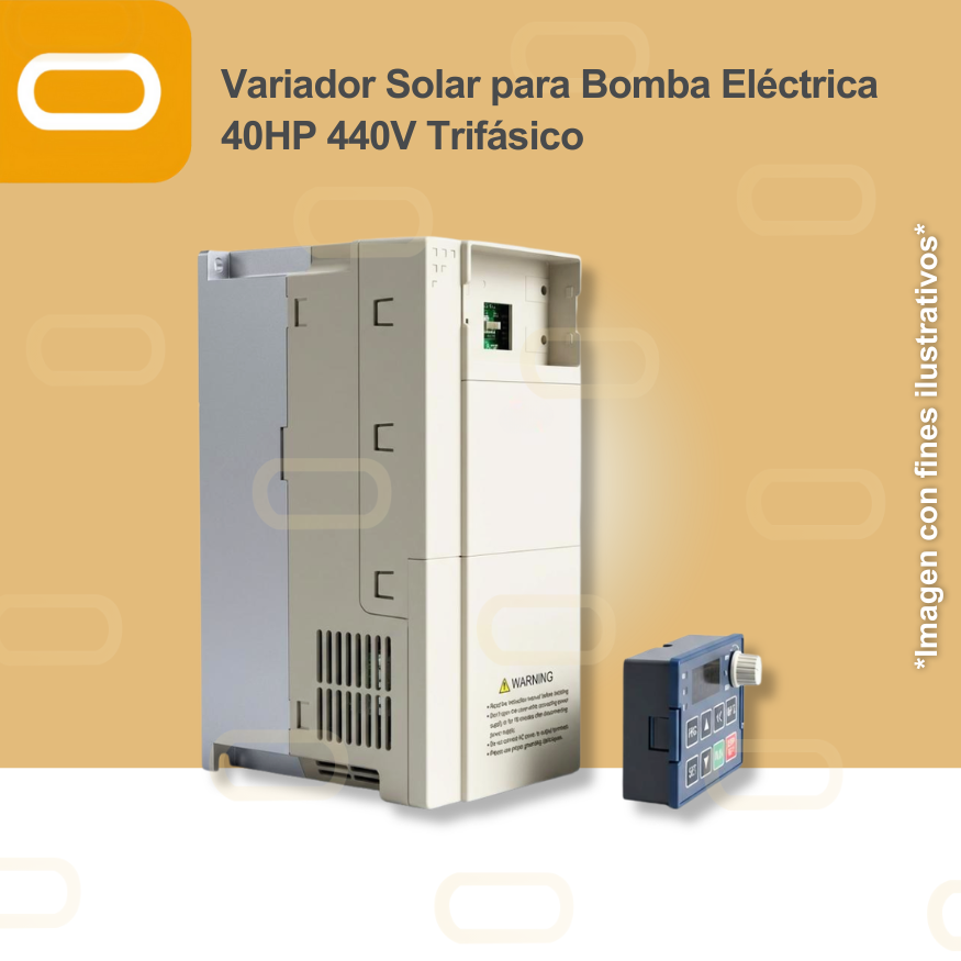 Variador de Frecuencia Híbrido / Controlador Solar para bomba de 40HP de voltaje 440V Trifásico