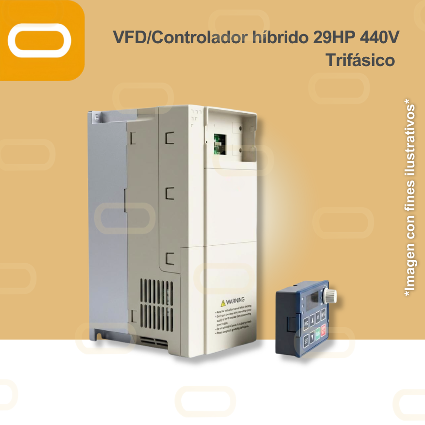 Variador de Frecuencia / Controlador Híbrido para bomba AC de 29HP de voltaje 440V Trifásico