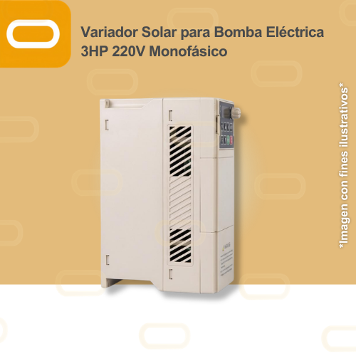 Variador Solar para Bomba Eléctrica de 3HP de voltaje 220V Monofásico