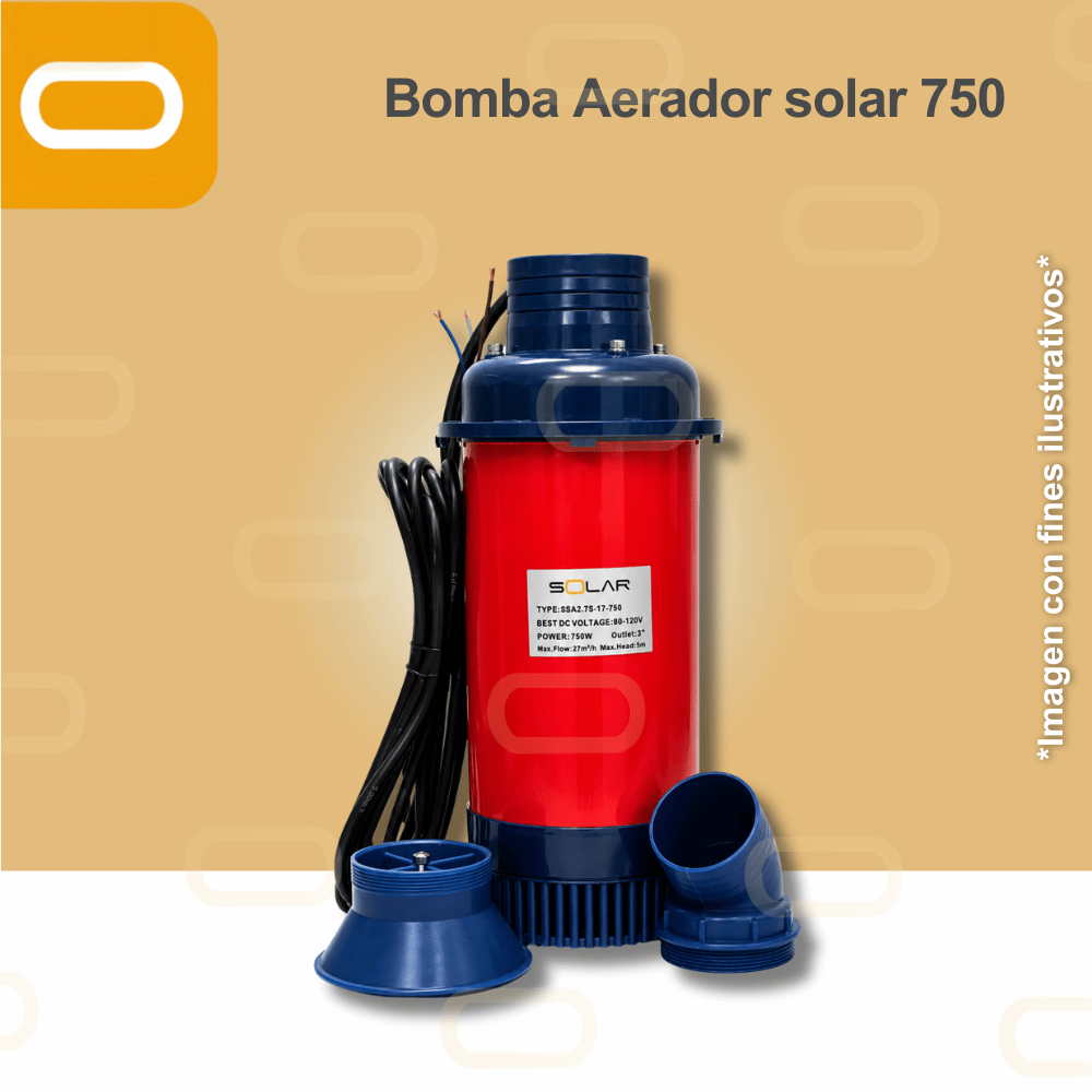 Sistema Aireador Solar para Piscicultura Jet 72V-750W