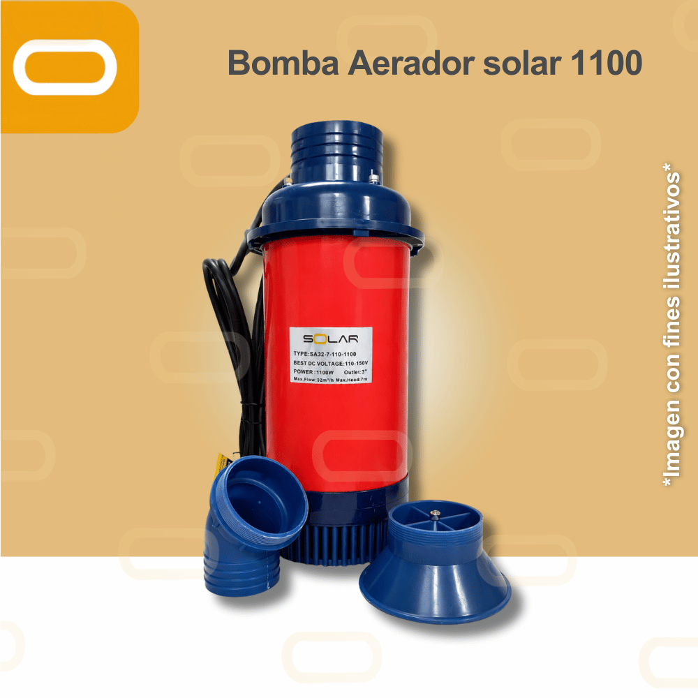 Sistema Aireador Solar para Piscicultura Jet 110V-1100W