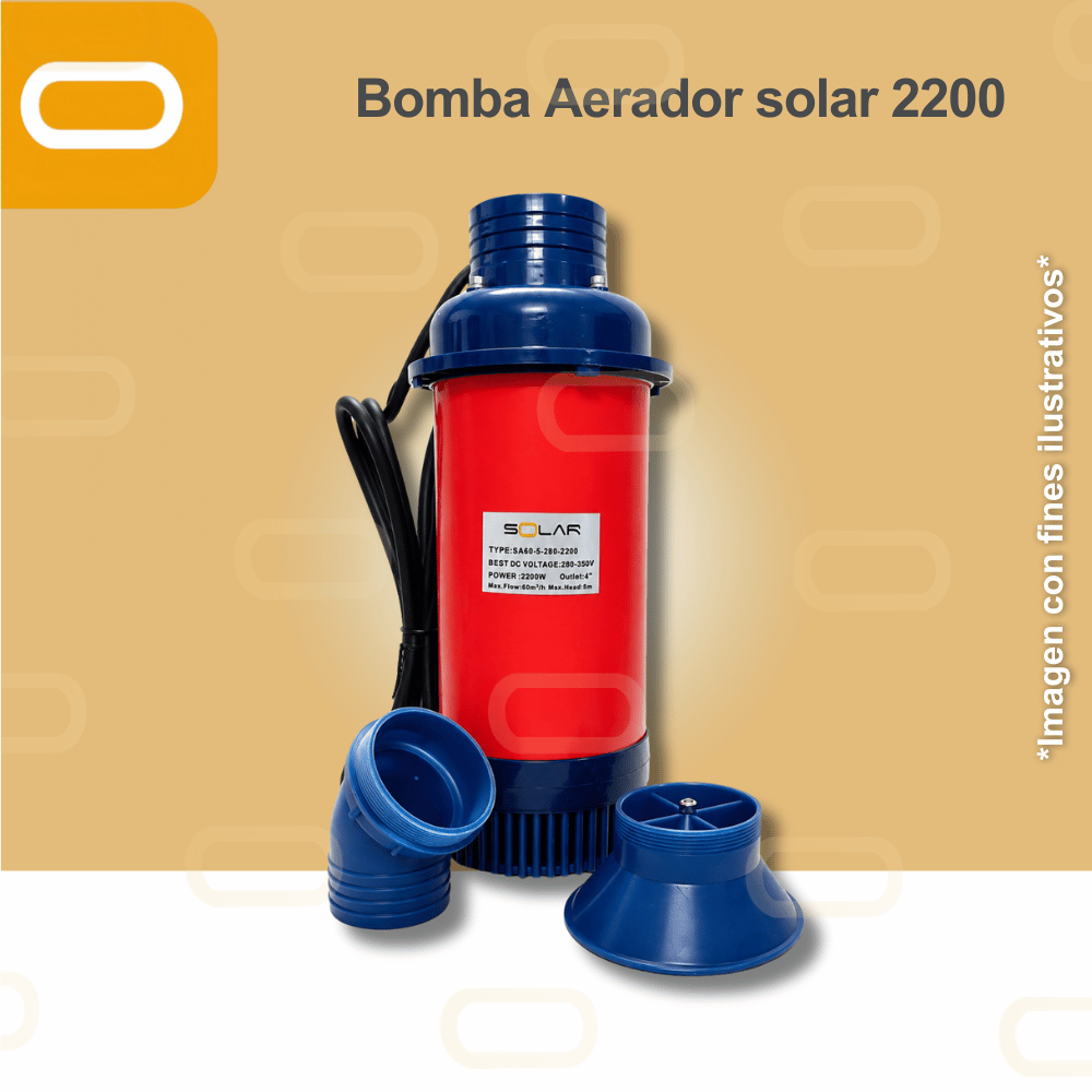 Sistema Aireador Solar para Piscicultura Jet 280V-2200W