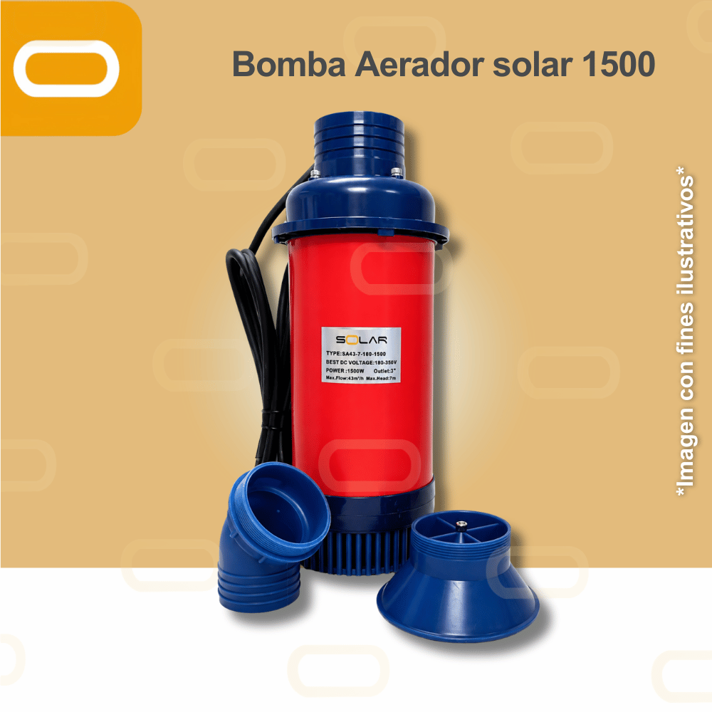 Sistema Aireador Solar para Piscicultura Jet 180V-1500W