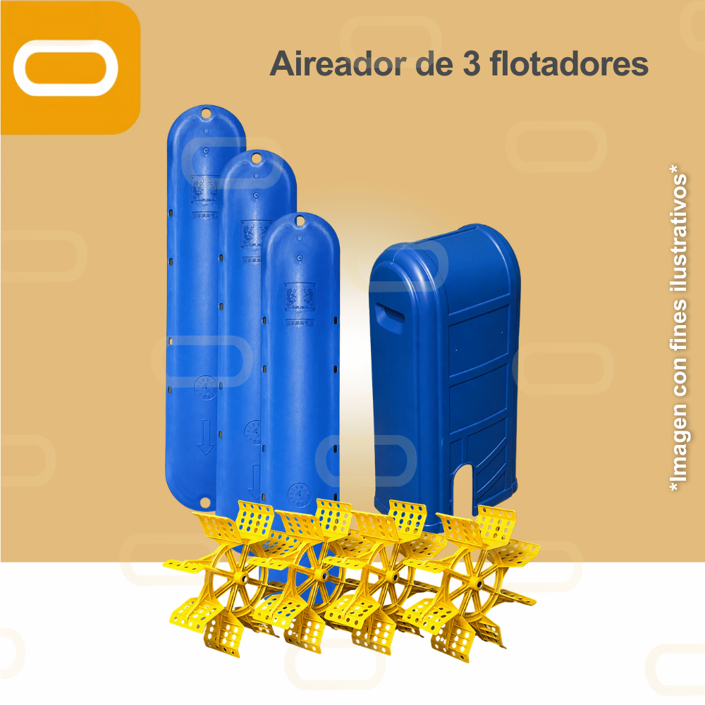 Sistema Aireador Solar para Piscicultura de 4 Paletas
