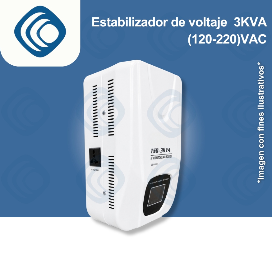 Estabilizador de voltaje 3KVA (120-220)VAC