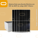 Sistema Solar para Bomba Eléctrica con VDF de 20HP de voltaje 440V Trifásico