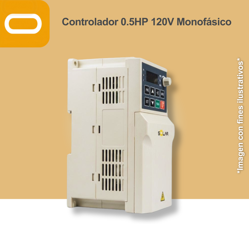 Controlador Solar para bomba de 0.5HP de voltaje 110V Monofásico
