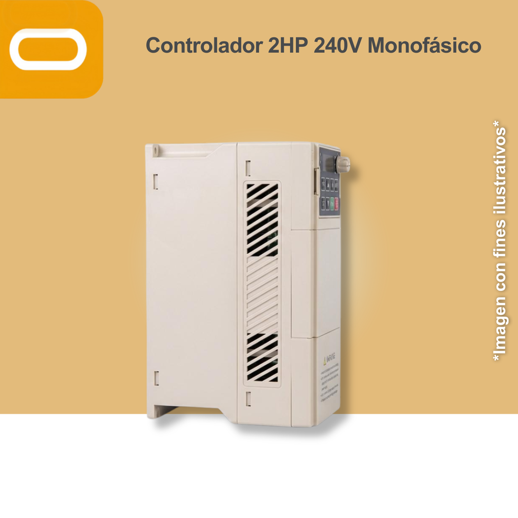 Controlador Solar para bomba de 2HP de voltaje 240V Monofásico