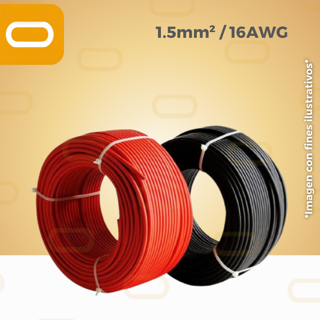 Cable Solar 1.5mm² / 16AWG