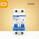 Flipón automático AC 2X32 AMP Chint