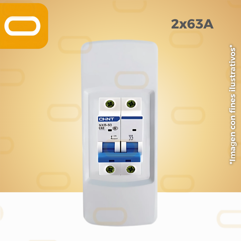 CAJA 2 POLOS + FLIPON AC 2x63A Chint