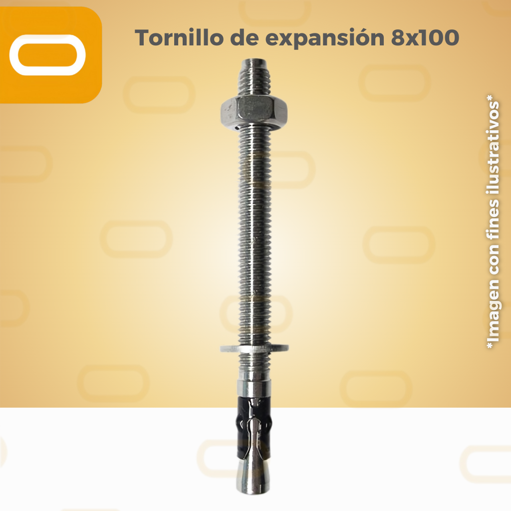Tornillo de expansión Hilti para pata en L larga 8x100