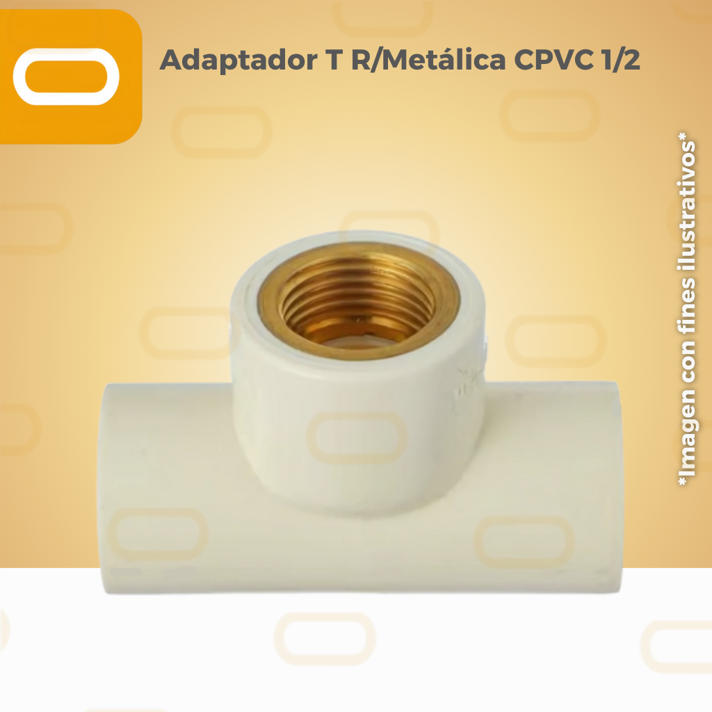 Adaptador T R/metálica CPVC 1/2"