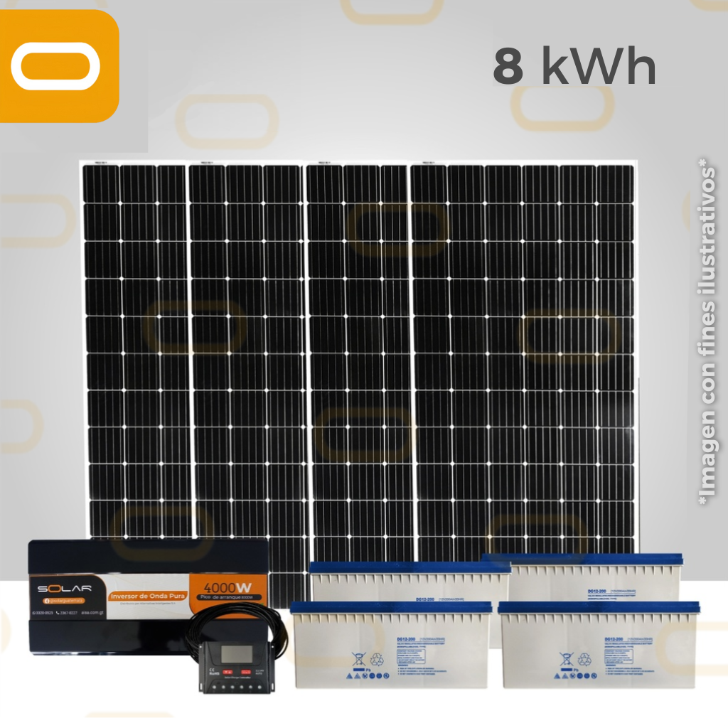 Sistema Aislado 8 kWh al día - 380W