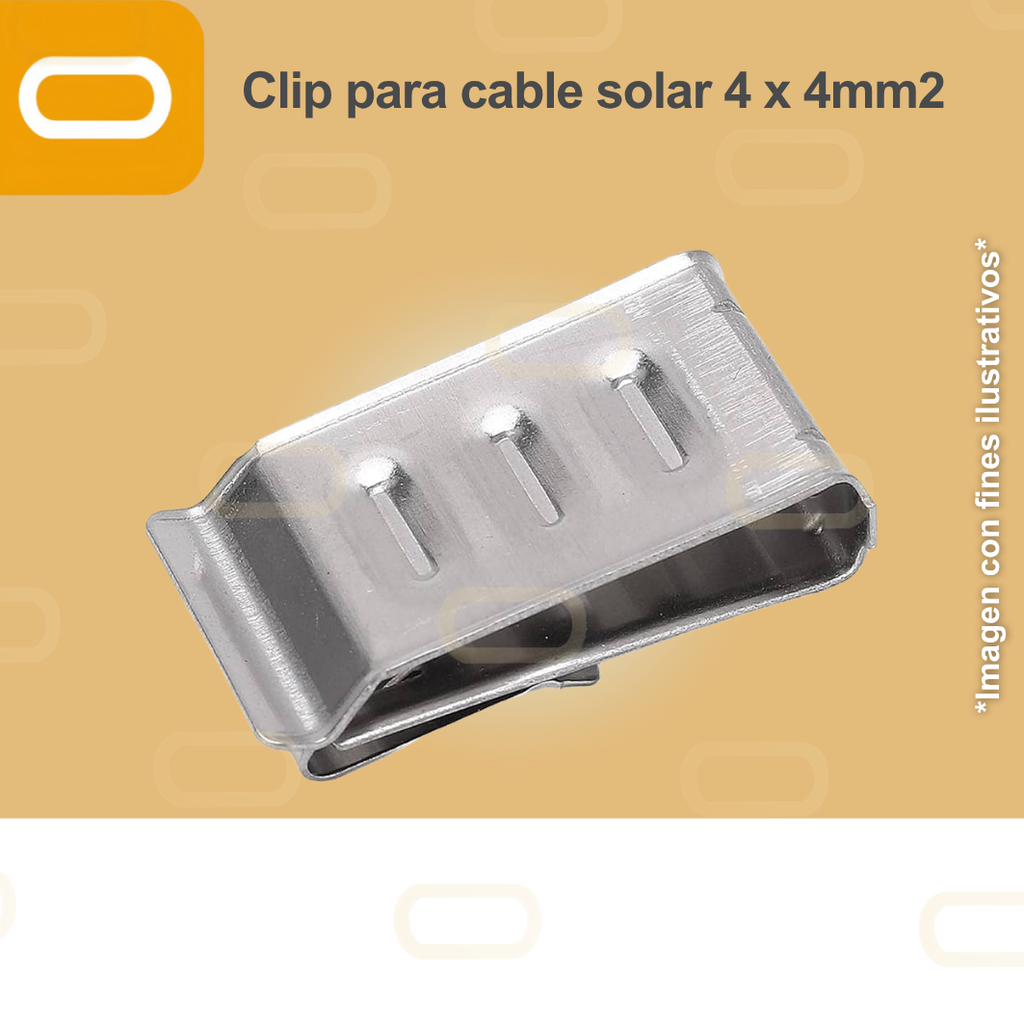 Clip para cable solar 4 x 4 mm2