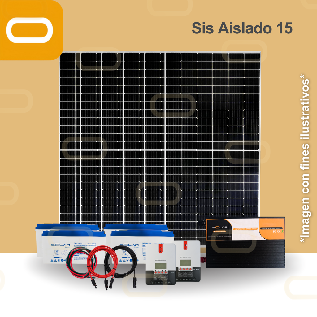 Sistema Aislado 15 kWh al día 615W