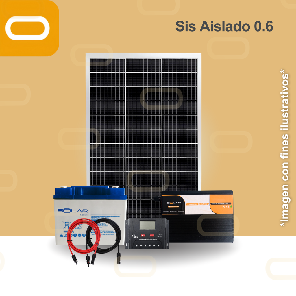Sistema Aislado 0.6 kWh al día 200W
