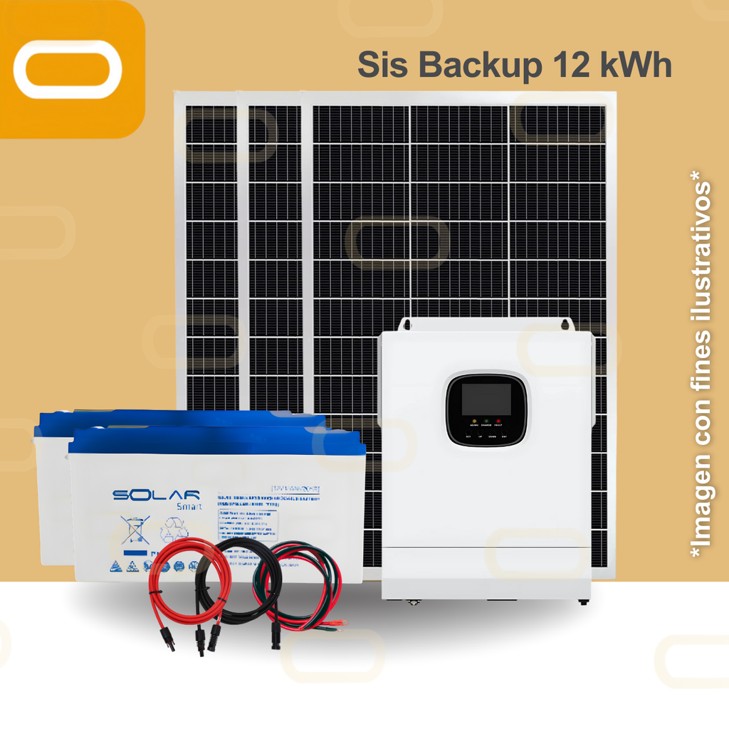 Sistema de Backup 12 kWh al día / 2700Wp