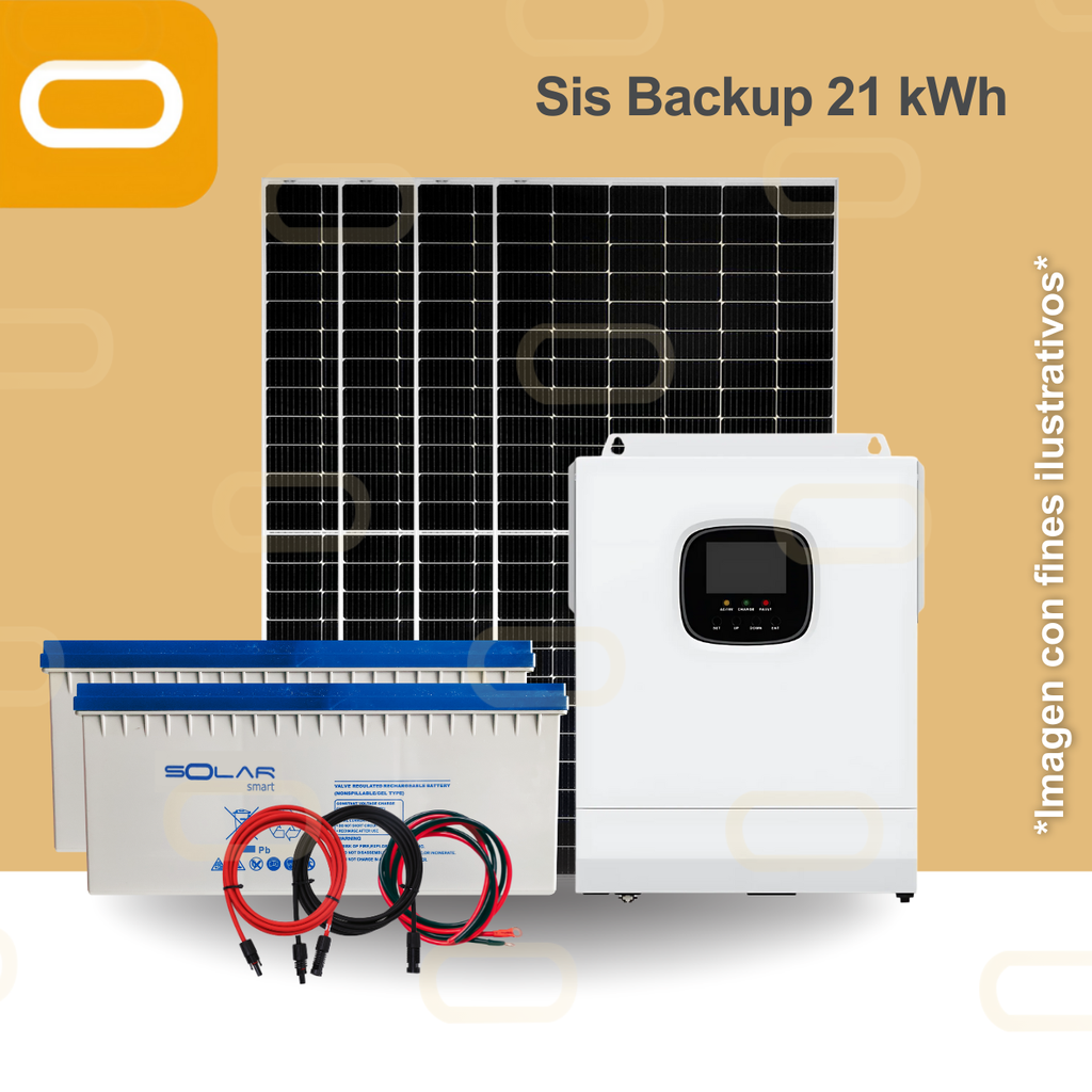 Sistema de Backup 21 kWh al día / 4920Wp