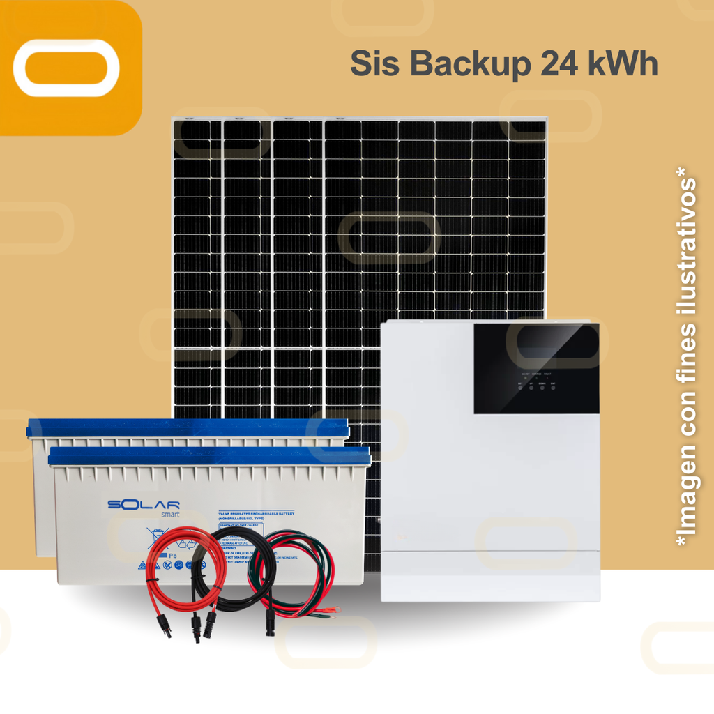 Sistema de Backup 24 kWh al día / 6150Wp