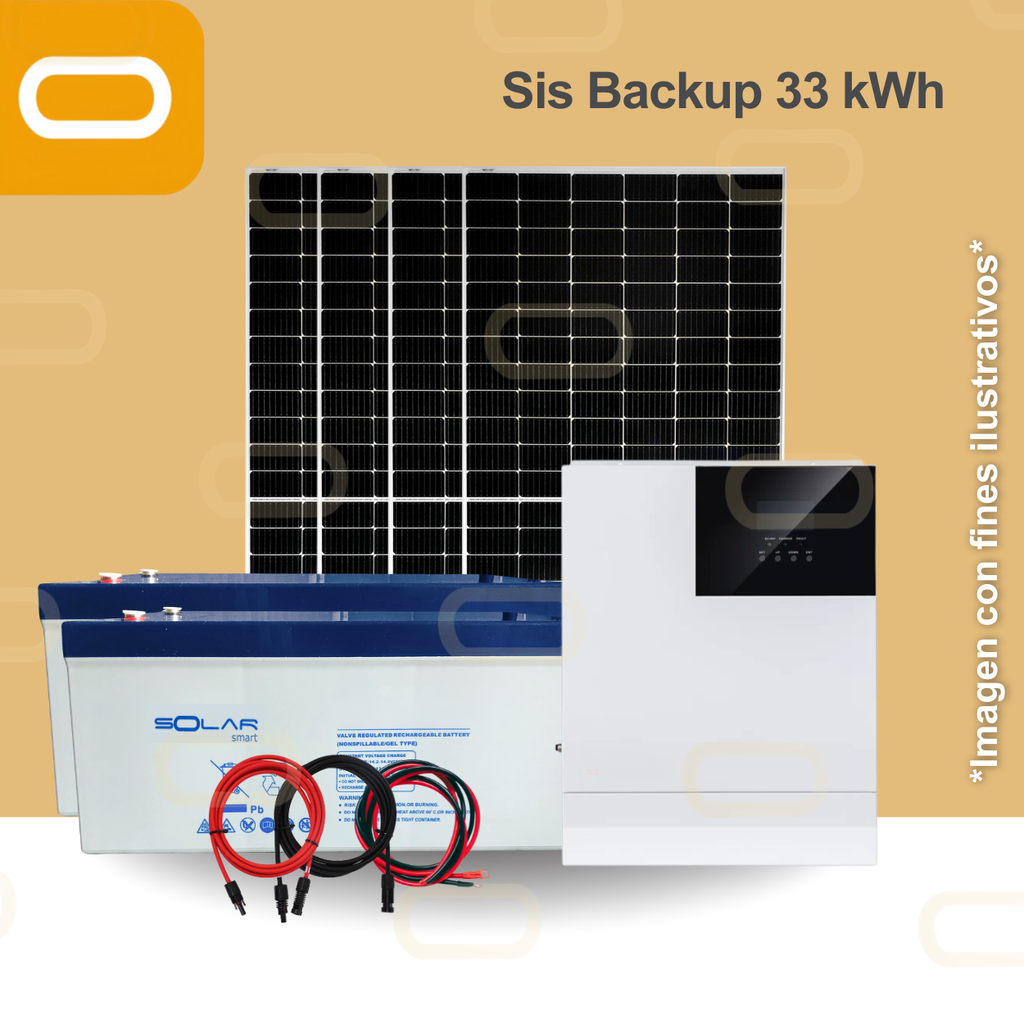 Sistema de Backup 33 kWh al día / 7380Wp