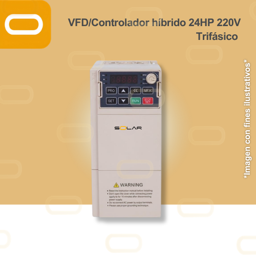 Variador de Frecuencia / Controlador Híbrido para bomba AC de 24HP de voltaje 220V Trifásico
