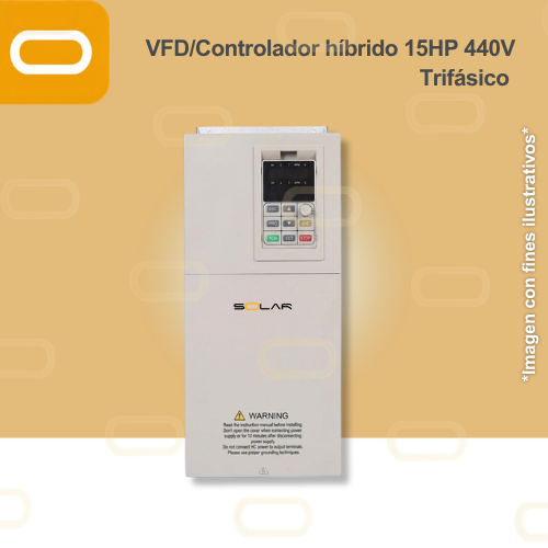 Variador de Frecuencia / Controlador Híbrido para bomba AC de 15HP de voltaje 440V Trifásico