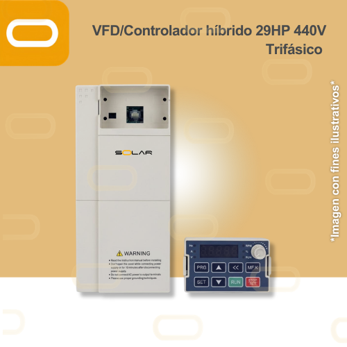 Variador de Frecuencia / Controlador Híbrido para bomba AC de 29HP de voltaje 440V Trifásico