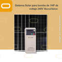 Sistema Solar para Bomba Sumergible con VDF de 1HP de voltaje 220V Monofásico