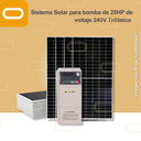 Sistema Solar para bomba de 30HP de voltaje 240V Trifásico