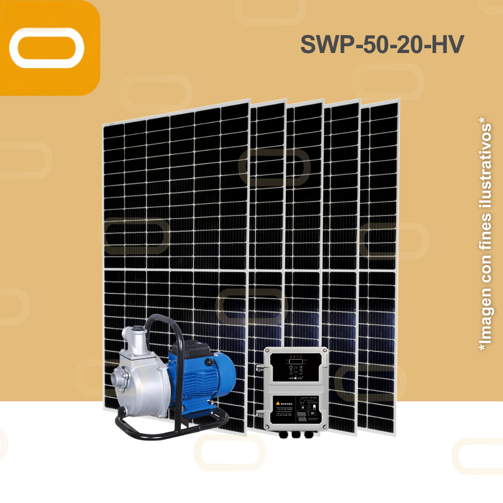Sistema Bomba Solar de Caudal no sumergible SWP-50-20-HV-615W