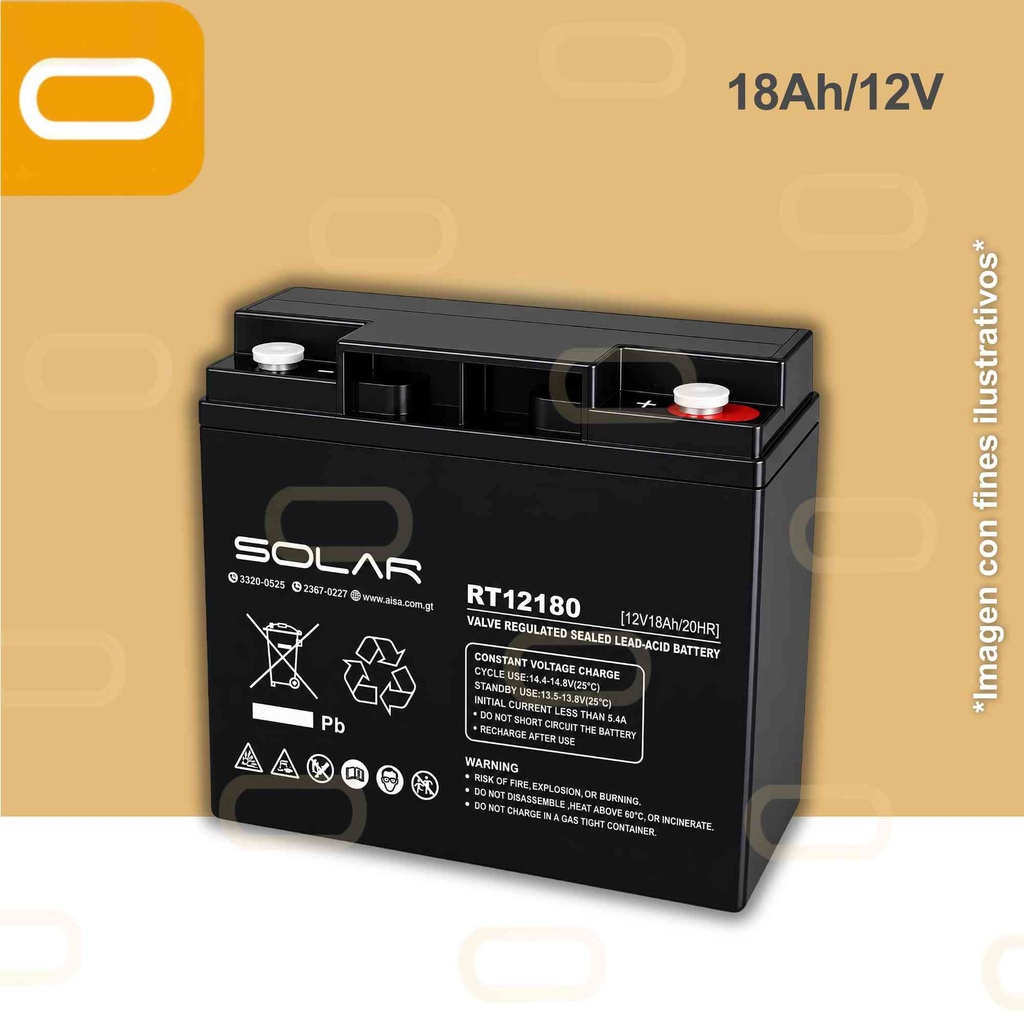 Batería de Gel 18Ah / 12V