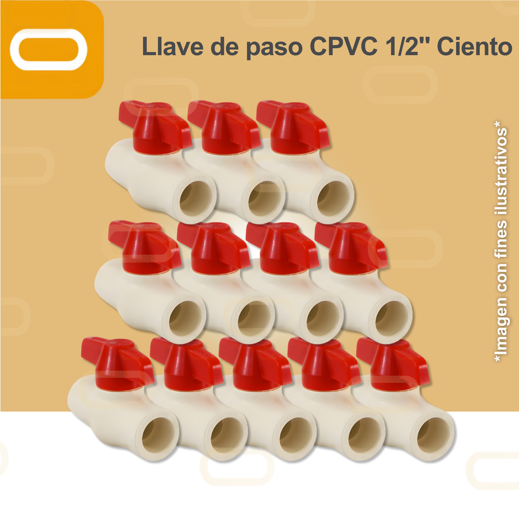 Llave de paso CPVC 1/2" - Ciento