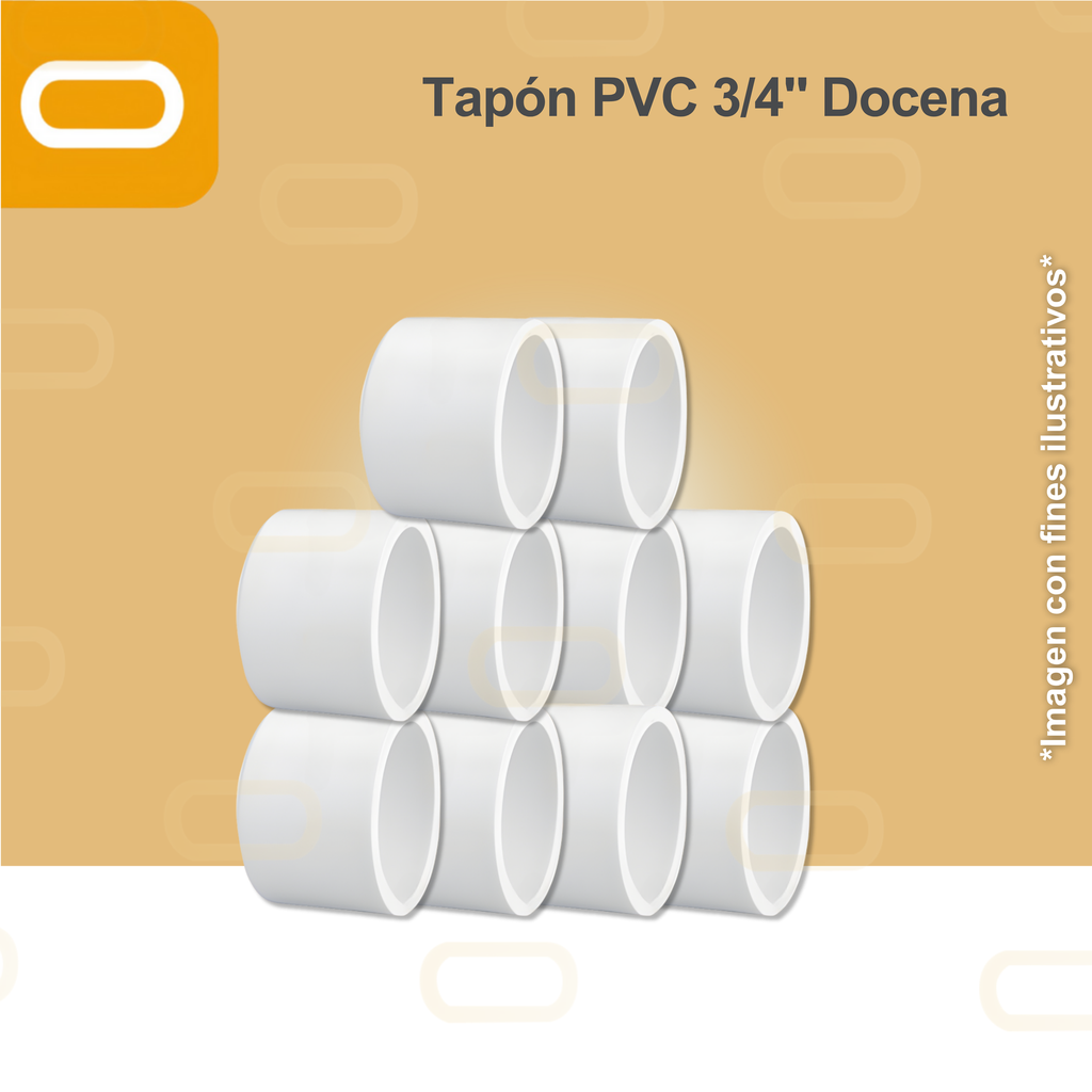 Tapón PVC 3/4" - Docena