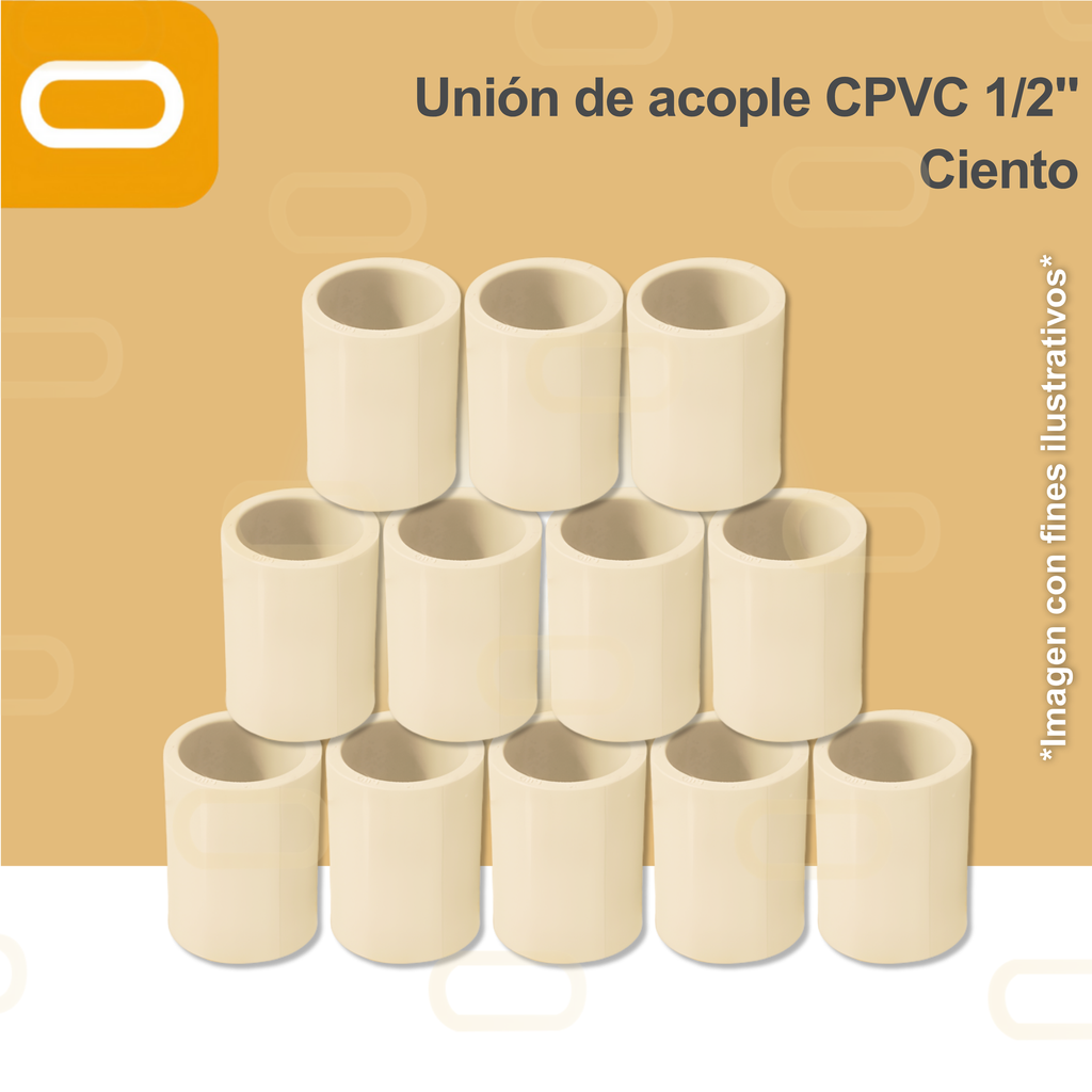 Unión de acople CPVC 1/2" - Ciento