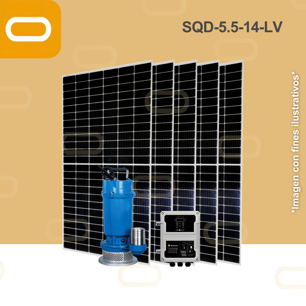 Sistema Bomba Solar de Caudal sumergible SQD-5.5-14-LV-650W