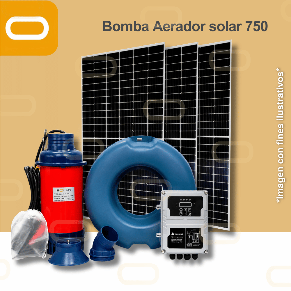 Sistema Aireador Solar para Piscicultura Jet 72V-750W