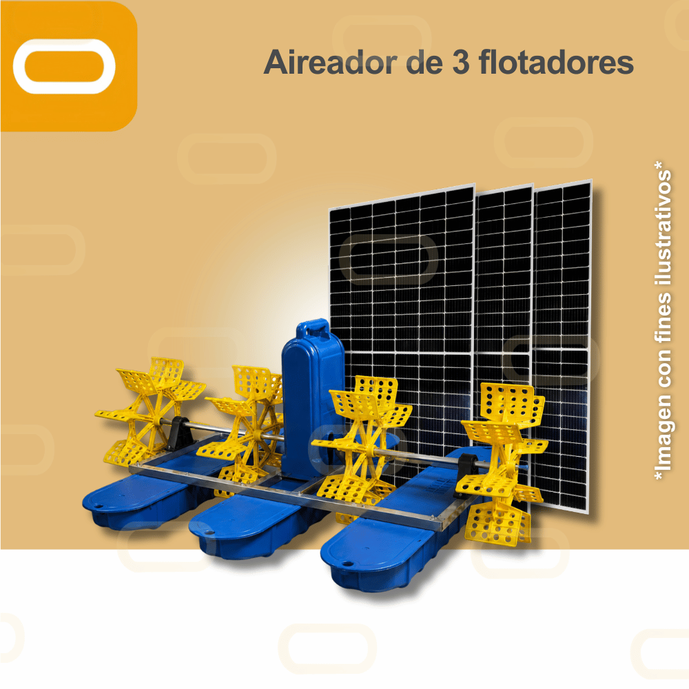 Sistema Aireador Solar para Piscicultura de 4 Paletas