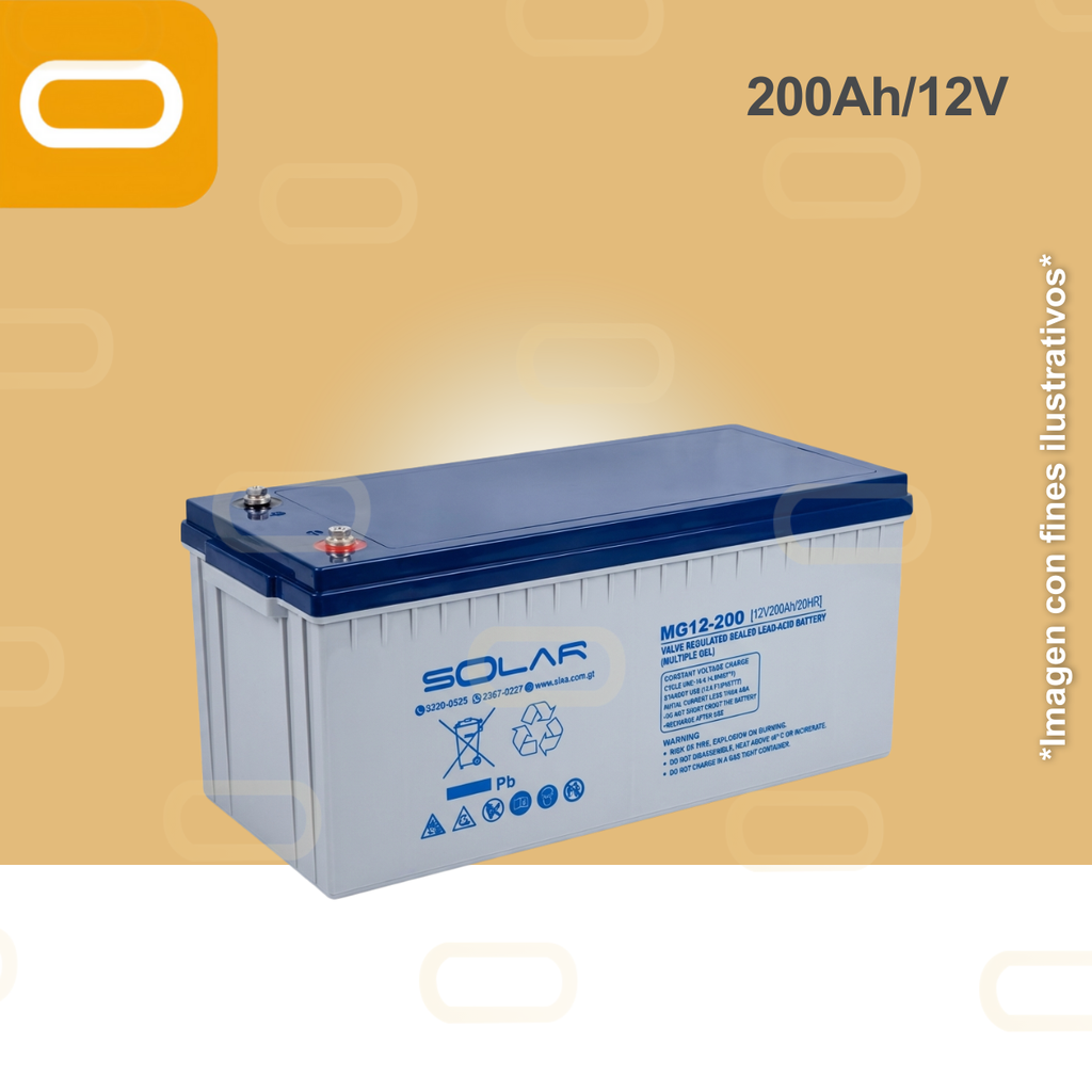 Batería de Gel 200Ah / 12V