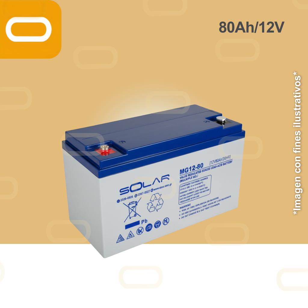 Batería de Gel 80Ah / 12V