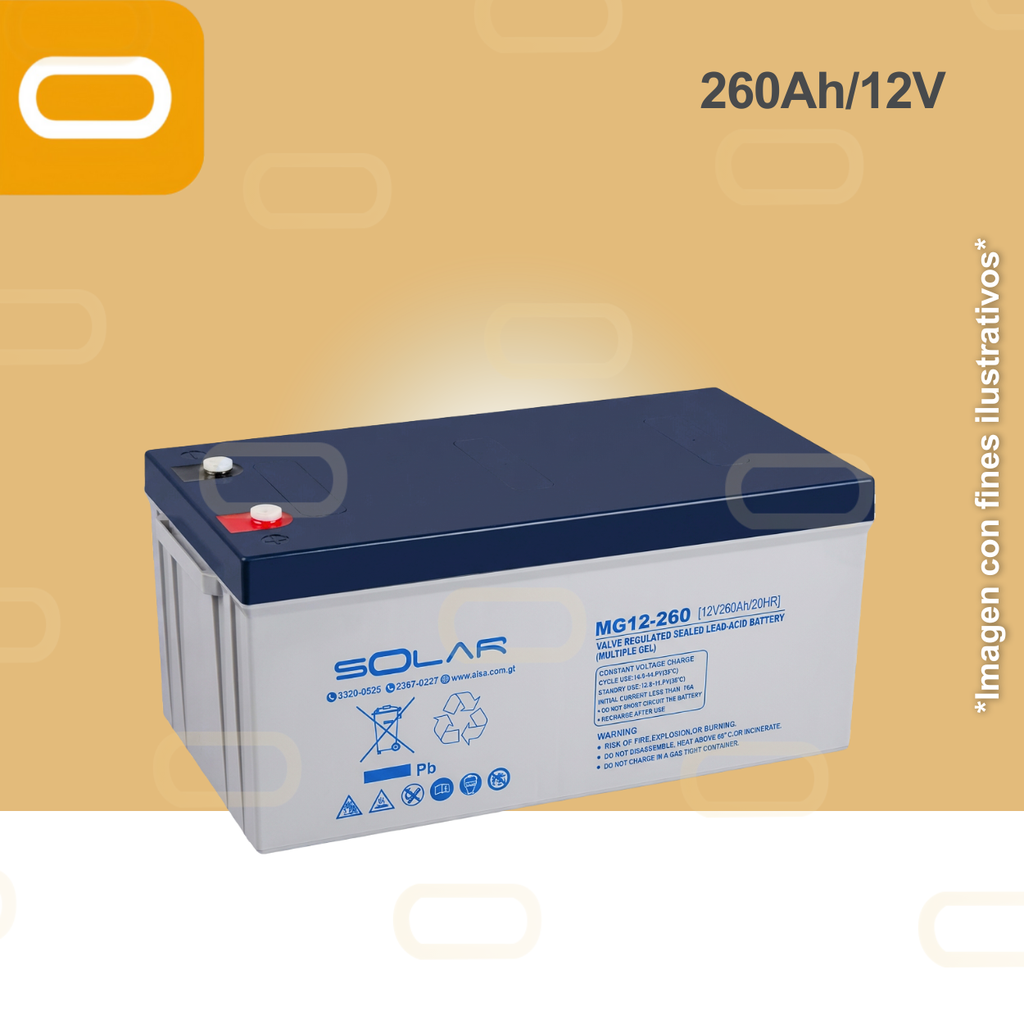 Batería de Gel 260Ah / 12V
