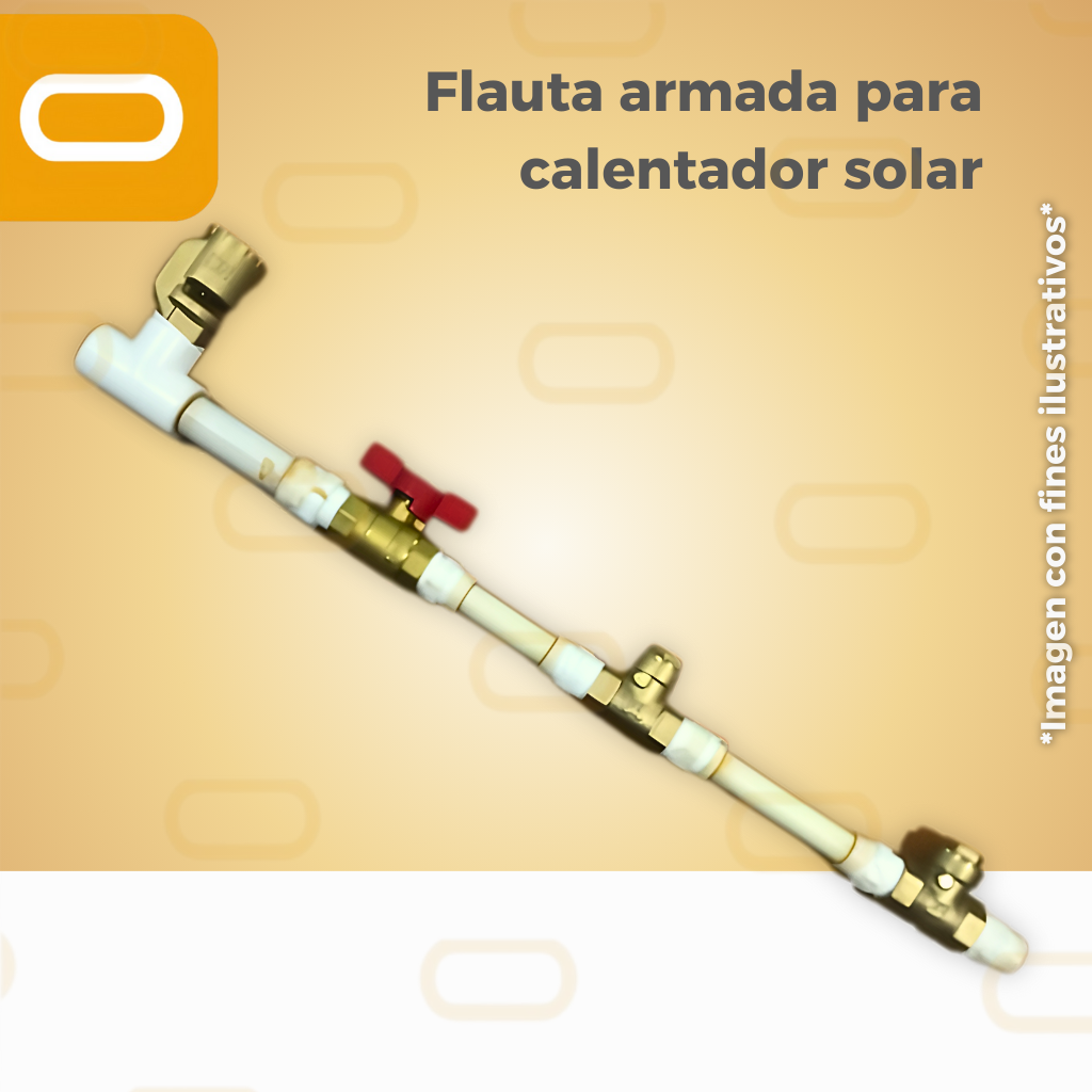 Flauta armada para calentador solar