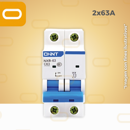 [173544-Flipón-2x63] Flipón automático AC 2X63 AMP Chint