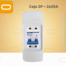 [Caja-2x25A] CAJA 2 POLOS + FLIPON AC 2x25A Chint