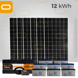 [Sis-Aislado-12-380W] Sistema Aislado 12 kWh al día - 380W