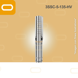 [25-094-HV-3SSC-5-135-180-1500] Bomba sumergible SOLAR 3SSC-5-135-HV