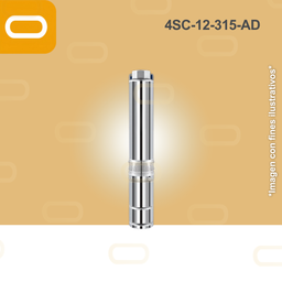 [25-208-AD-4SC-12-315-530-7500] Bomba sumergible SOLAR 4SC-12-315-AD