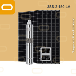 [Sis-25-007-LV-3SS-2-150-72-750-PM380WHC] Sistema Bomba Solar Sumergible 3SS-2-150-LV-380WHC